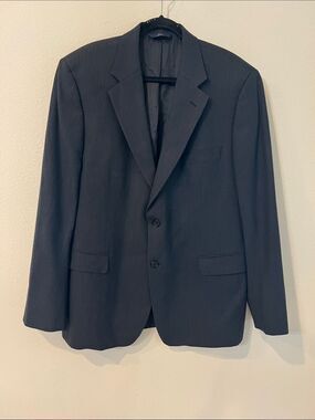 Brooks Brothers 346 Stretch Wool Sport Coat Blazer Men’s 44R Navy 2 Button Caree